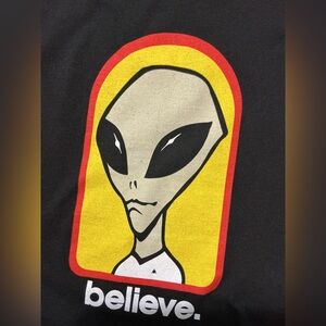 Alien Workshop Believe Skateboarding Black Graphic S/S Crewneck T-Shirt